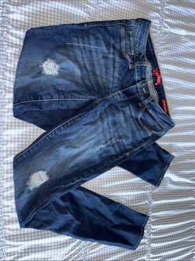 Guess Dark Blue Ripped Skinny Jeans